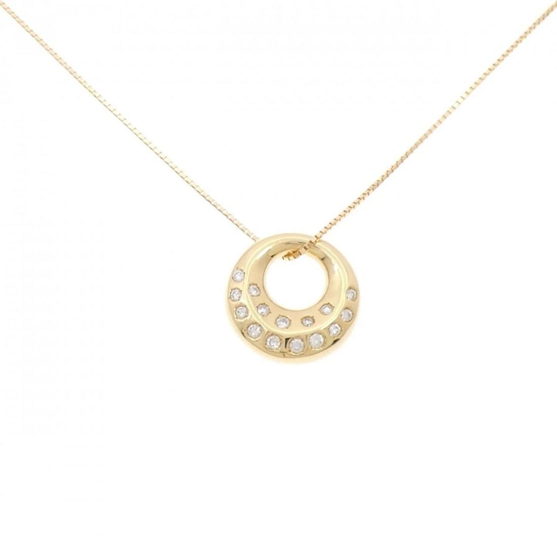 18K YELLOW GOLD DIAMOND NECKLACE: 18K Yellow Gold Diamond Necklace Brand: Unbranded Type/Style: Diamond Necklace Material: 18KYG, Main Stone/Creation Natural Color: Yellow gold Size: 45cmActual Size Diameteraround: 16.1mm Chain