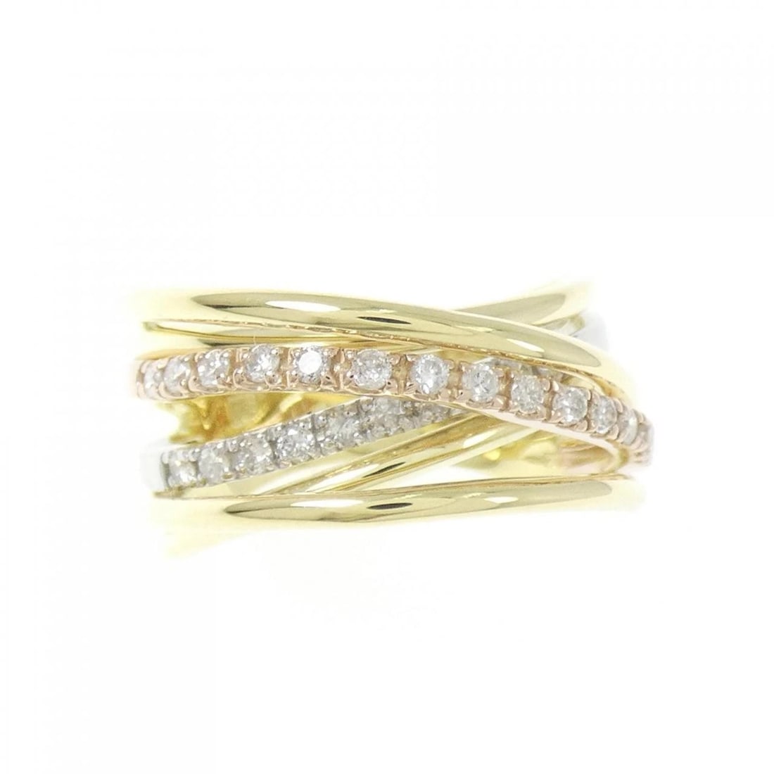 K18YG/PT/K18PG DIAMOND RING - 2