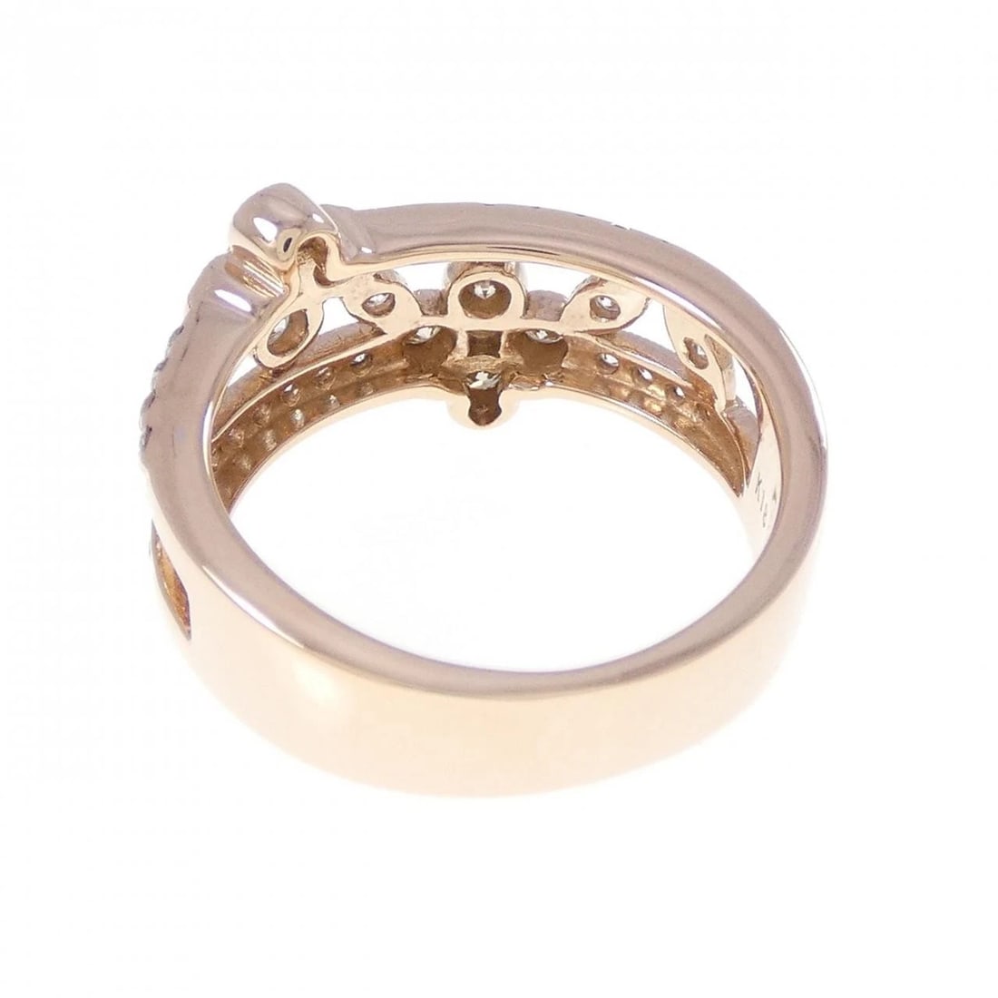K18PG FLOWER DIAMOND RING - 2