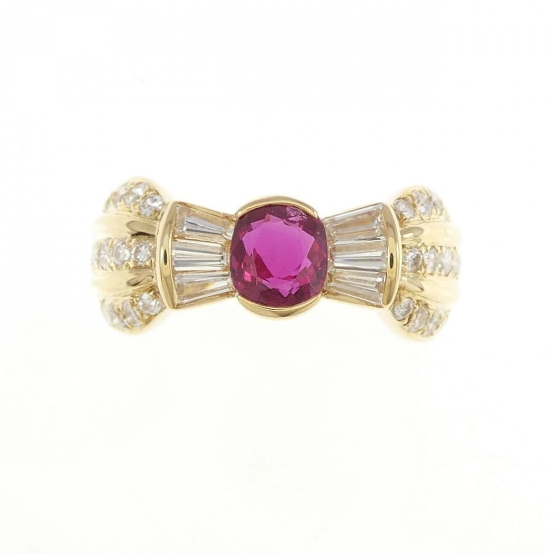 18K YELLOW GOLD RUBY RING - 2