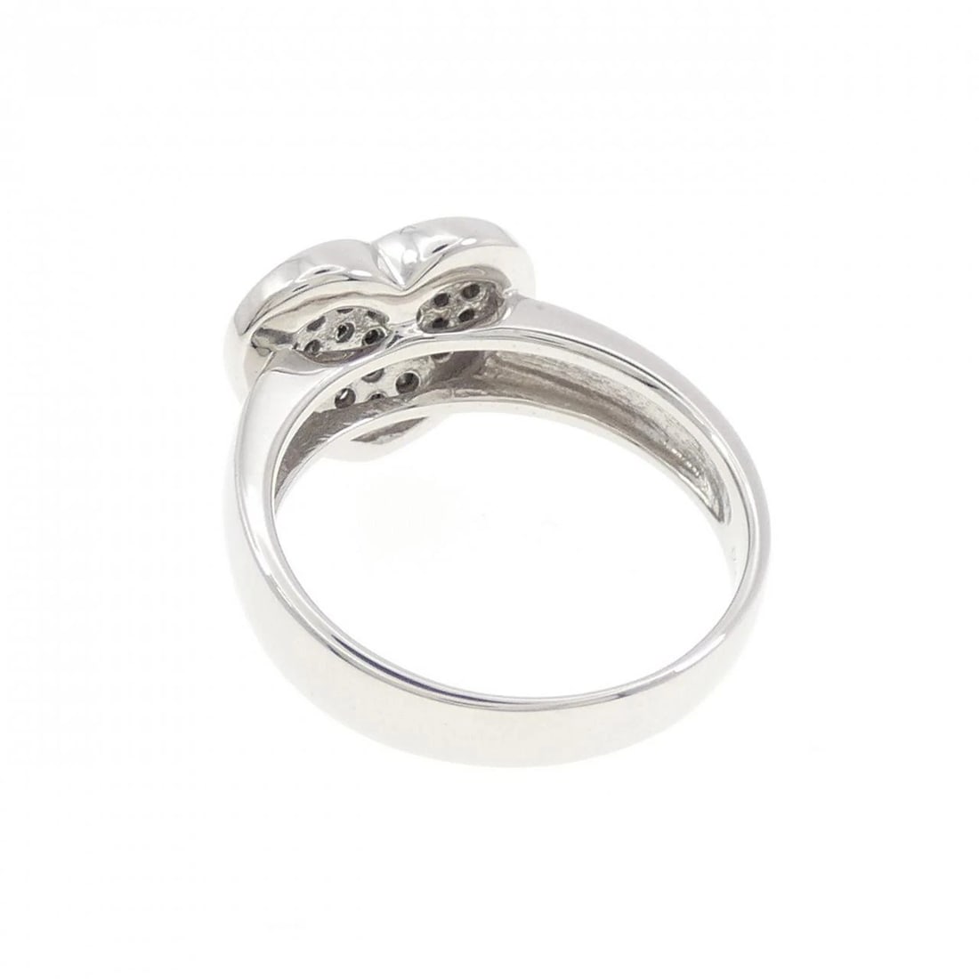 K18WG HEART DIAMOND RING - 2
