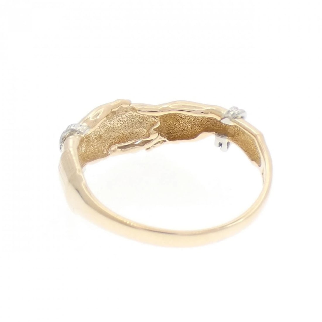 K18YG/PT900 DIAMOND RING - 2