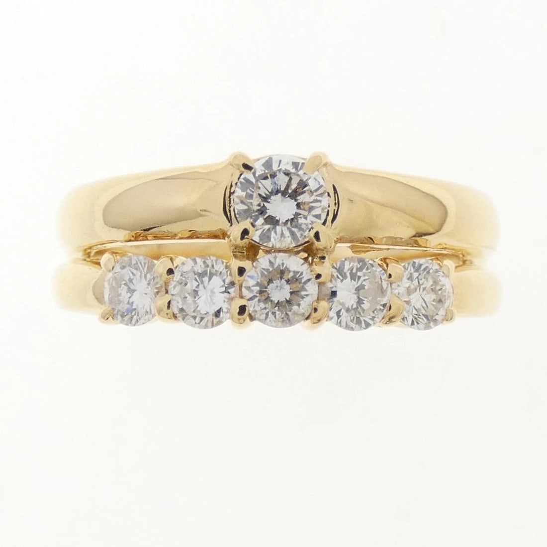 K18YG DIAMOND RING: K18YG Diamond Ring Brand: Unbranded Type/Style: Diamond Ring Material: 18KYG, Main Stone/Creation Natural Color: Yellow gold Size: US 5 3/4 Accessories: None Accessories Notice: When purchasing