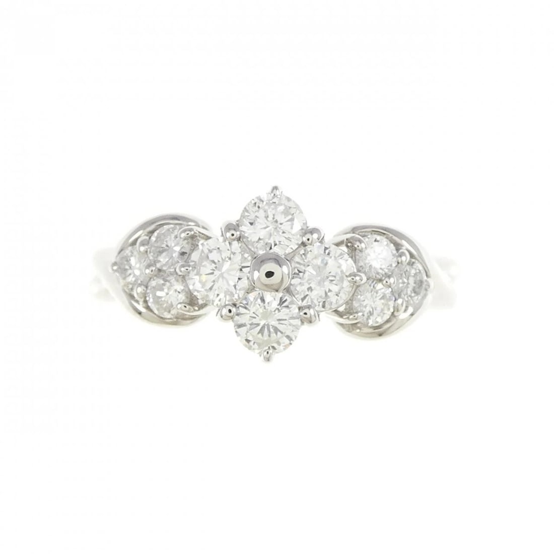 PT900 DIAMOND RING: PT900 Diamond Ring Brand: Unbranded Type/Style: Diamond ring Material: PT900, Main Stone/Creation Natural Color: Silver Size: US 8.25 Accessories: None Accessories Notice: When purchasing pre-owned