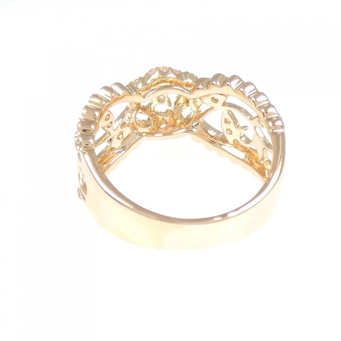 K18PG FLOWER DIAMOND RING - 2