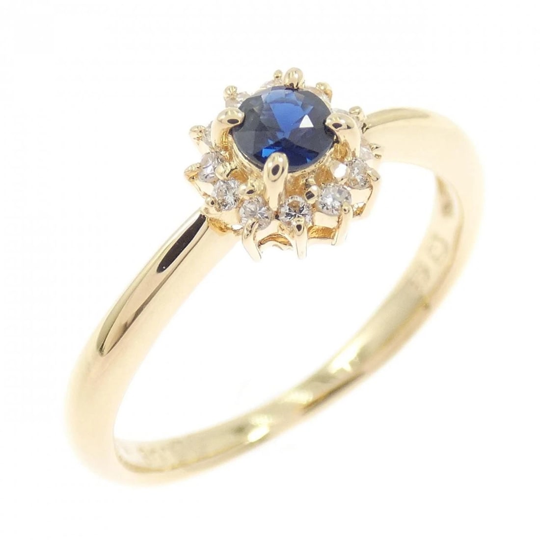 K18YG SAPPHIRE RING: K18YG Sapphire Ring Brand: Unbranded Type/Style: Sapphire Ring Material: 18K Yellow Gold, Main Stone/Creation Sapphire Secondary Stone Diamond Color: Yellow Gold Size: US 6 1/4 Accessories: None