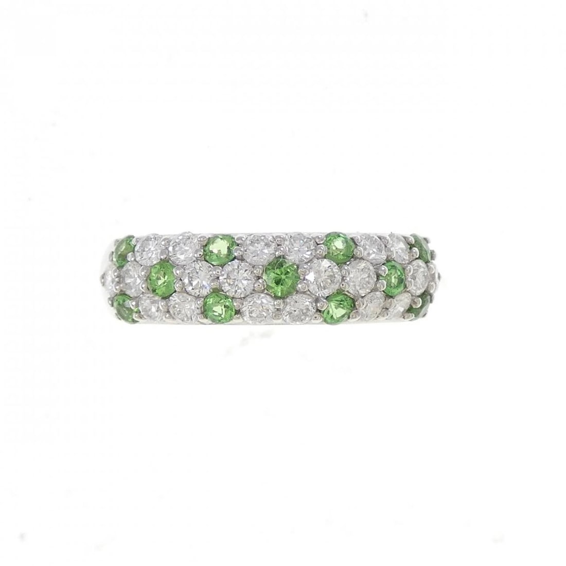PT900 GREEN GARNET RING - 2