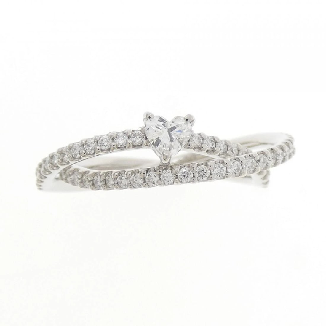 PT900 HEART DIAMOND RING - 2