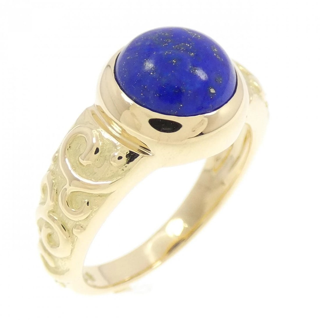 K18YG LAPIS LAZULI RING: K18YG Lapis Lazuli Ring Brand: Unbranded Type/Style: lapis lazuli ring Material: K18YG, Main Stone/Creation Lapis Lazuli Color: Yellow gold Size: US 5 3/4 Accessories: None Accessories Not
