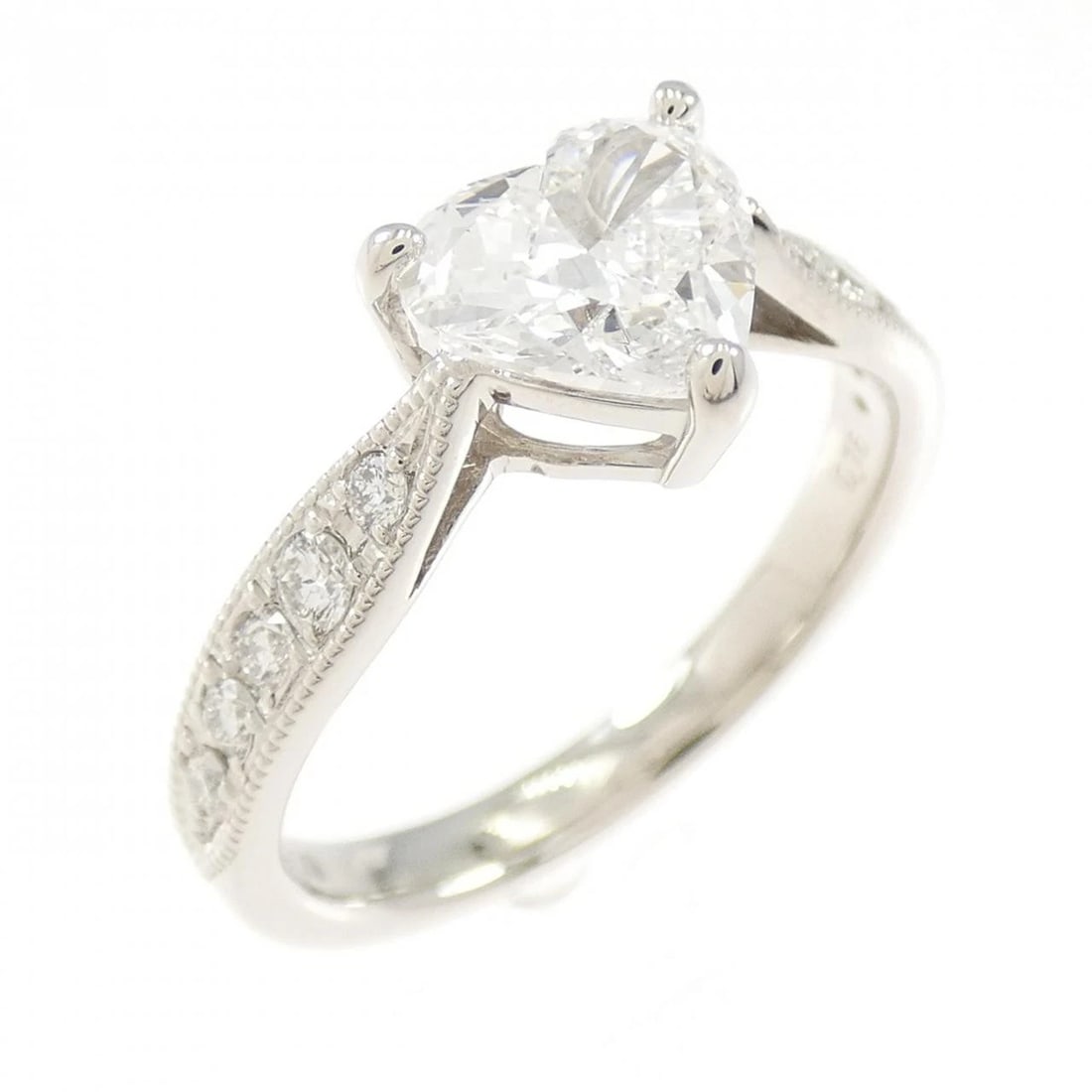 PT900 DIAMOND RING: PT900 Diamond Ring Brand: Unbranded Type/Style: Ring Material: PT900, Main Stone/Creation NATURAL Color: Silver Size: US 5 1/2 Accessories: None Accessories Notice: When purchasing pre-own