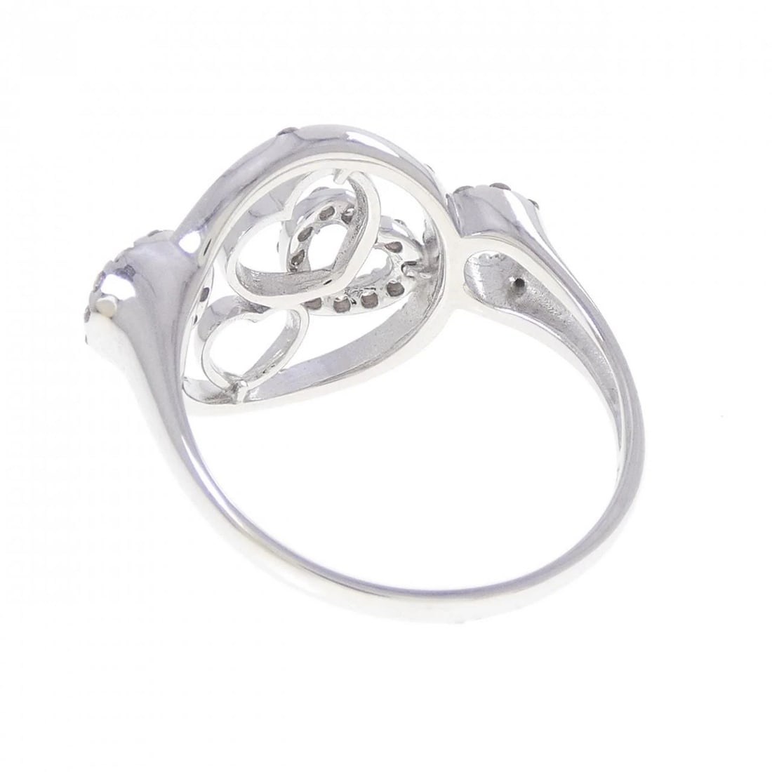 K18WG HEART DIAMOND RING - 3