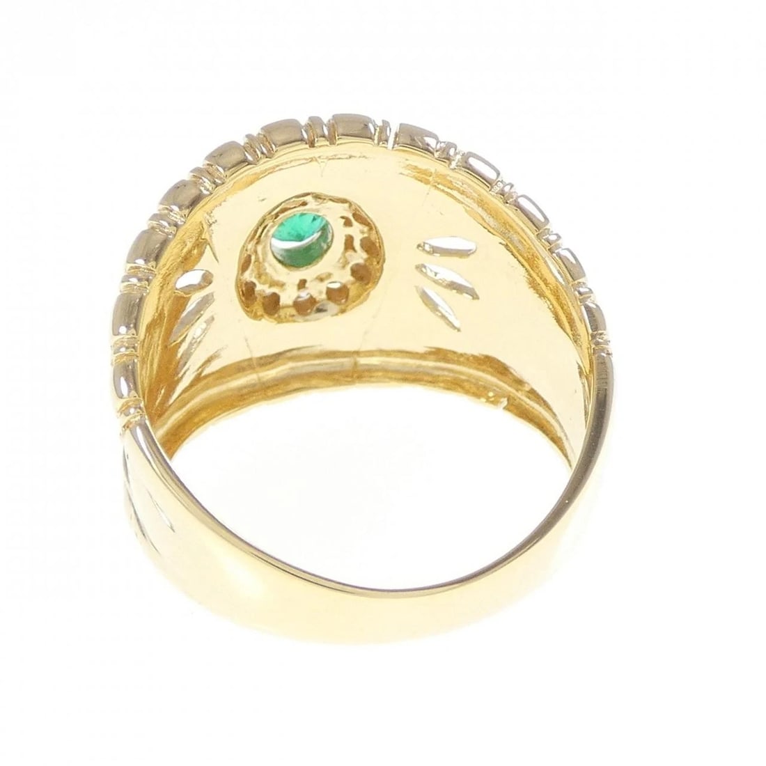 18K YELLOW GOLD EMERALD RING - 3
