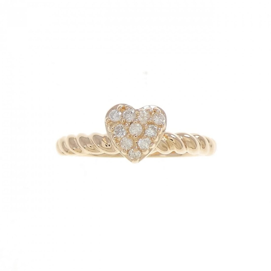 K18PG HEART DIAMOND RING - 2