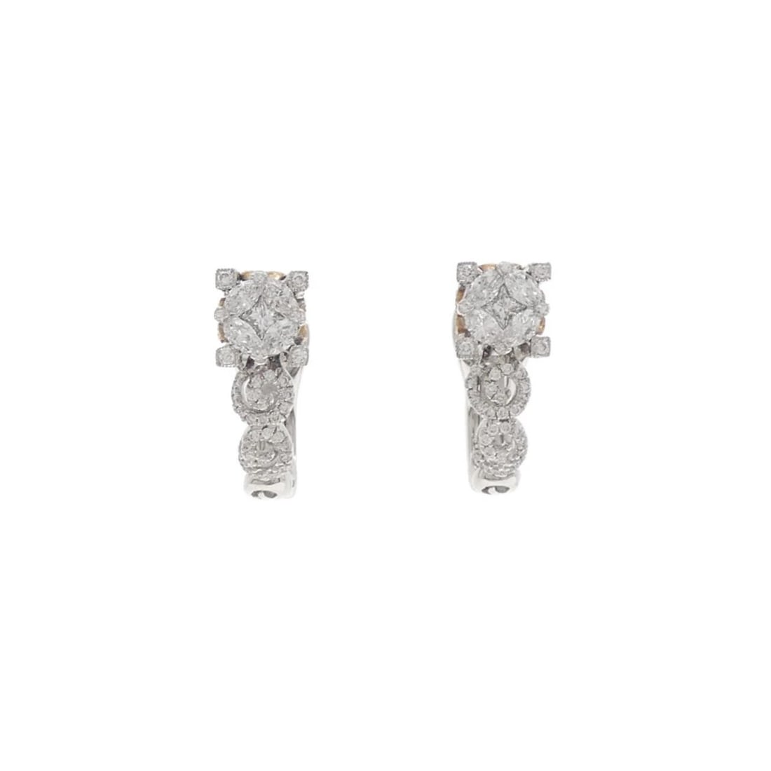 18KWG/18KPG HEART DIAMOND PIERCE: 18KWG/18KPG Heart Diamond Pierce Brand: Unbranded Type/Style: Diamond Pierce/Earring Material: 18k White Gold18k Pink Gold, Main Stone/Creation Natural Color: White GoldPink Gold Size: Actual Size