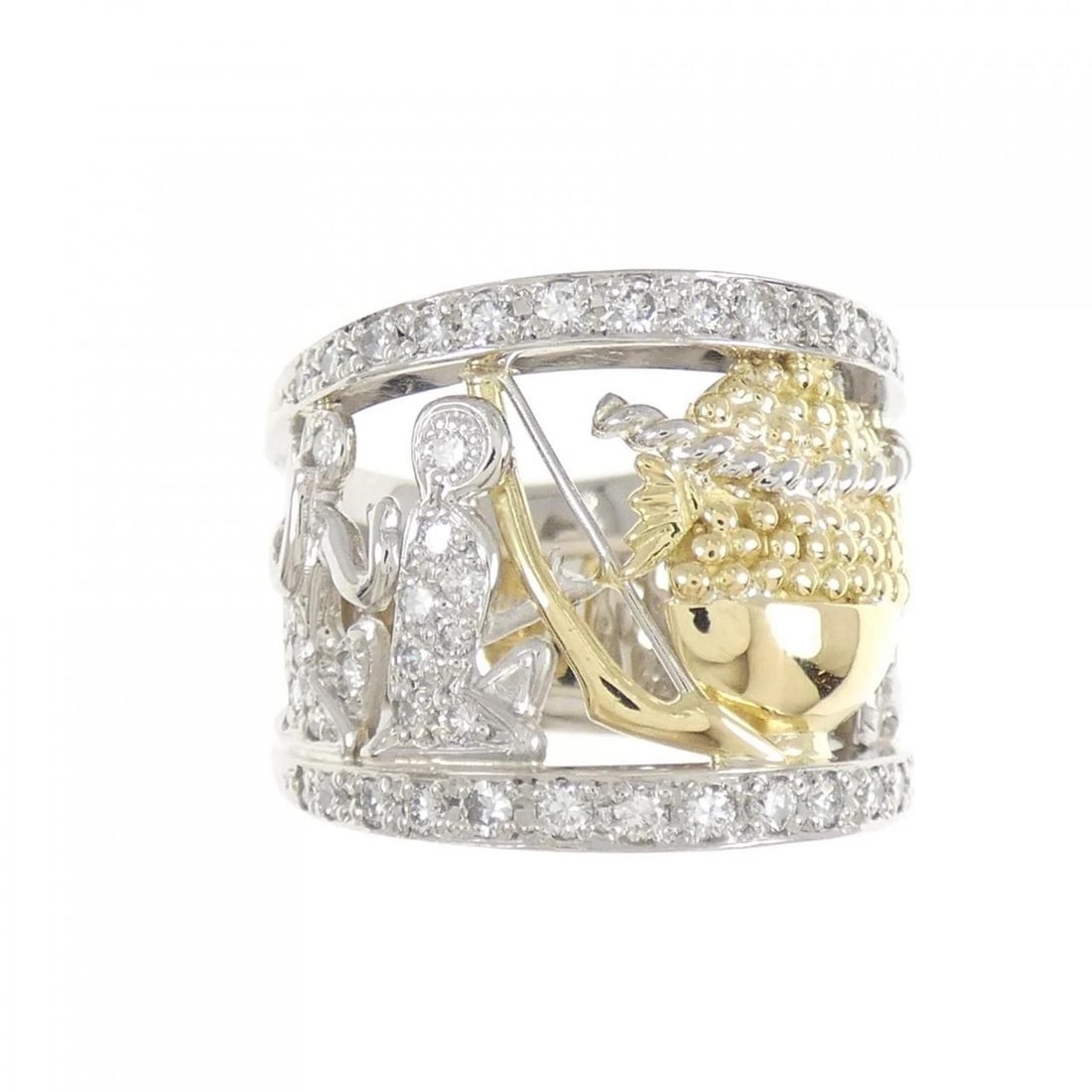 PT900/K18YG DIAMOND RING - 2