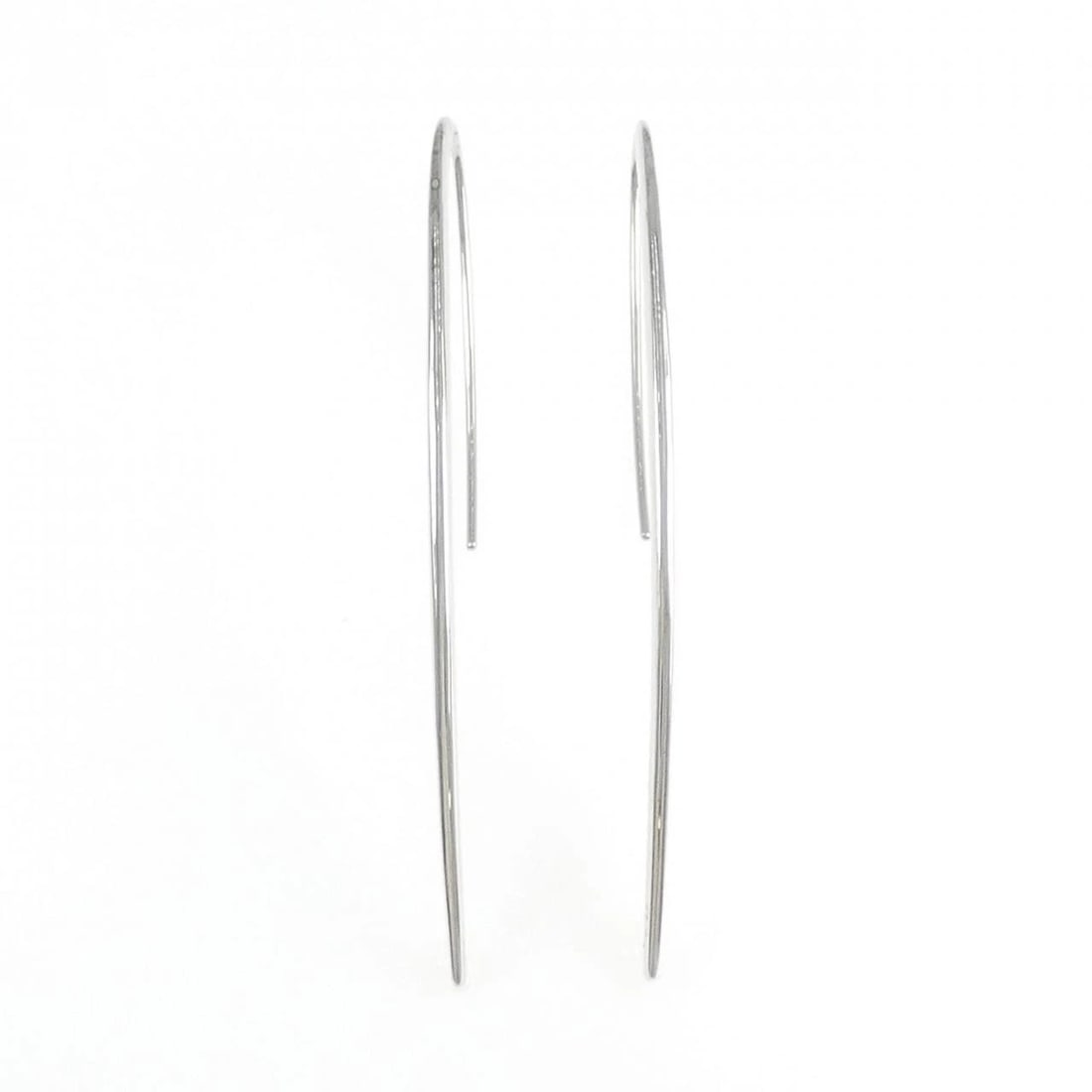 K18WG DIAMOND PIERCE: K18WG Diamond Pierce Brand: Unbranded Type/Style: Diamond Pierce/Earring Material: 18k White Gold, Main Stone/Creation Natural Color: White Gold Size: Approx. height x width: 57.0mm x 1.5mm