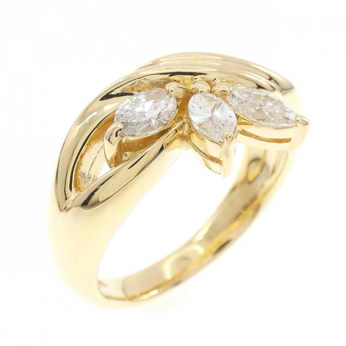 K18YG DIAMOND RING: K18YG Diamond Ring Brand: Unbranded Type/Style: Diamond ring Material: 18K Yellow Gold, Main Stone/Creation Natural Color: Yellow Gold Size: US 5 3/4 Accessories: None Accessories Notice: