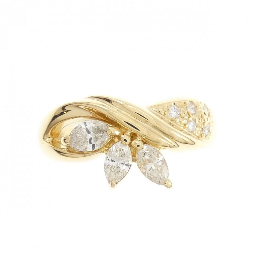 K18YG DIAMOND RING - 2