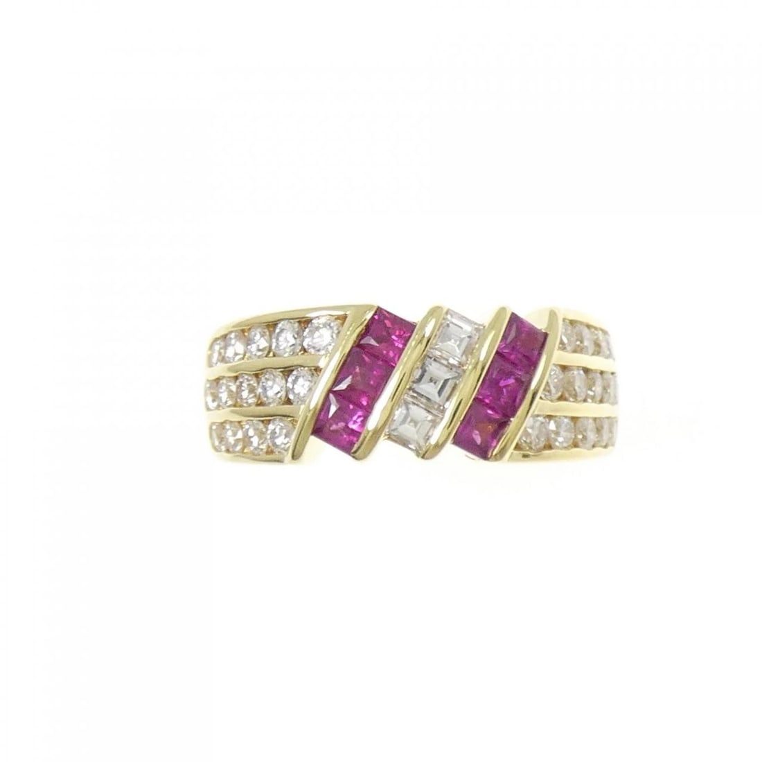 K18YG RUBY RING - 2