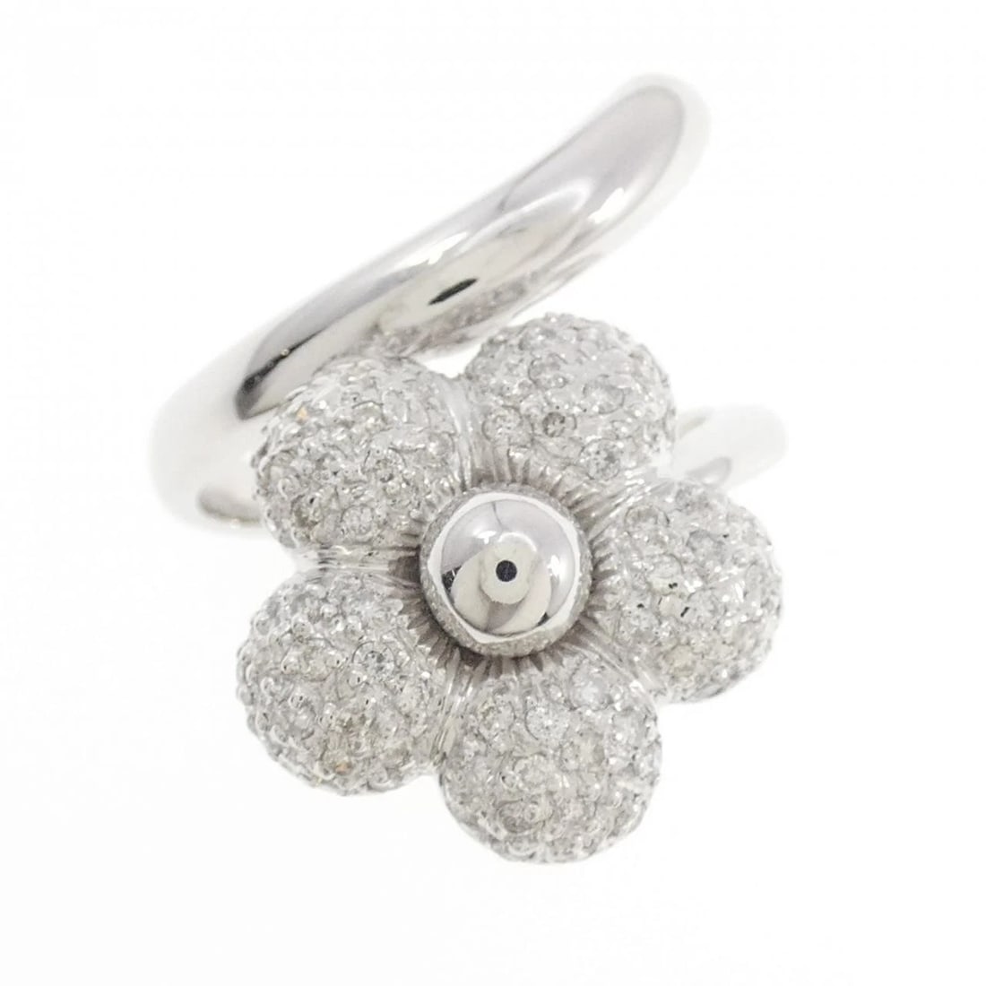 750WG DIAMOND FLOWER RING - 2