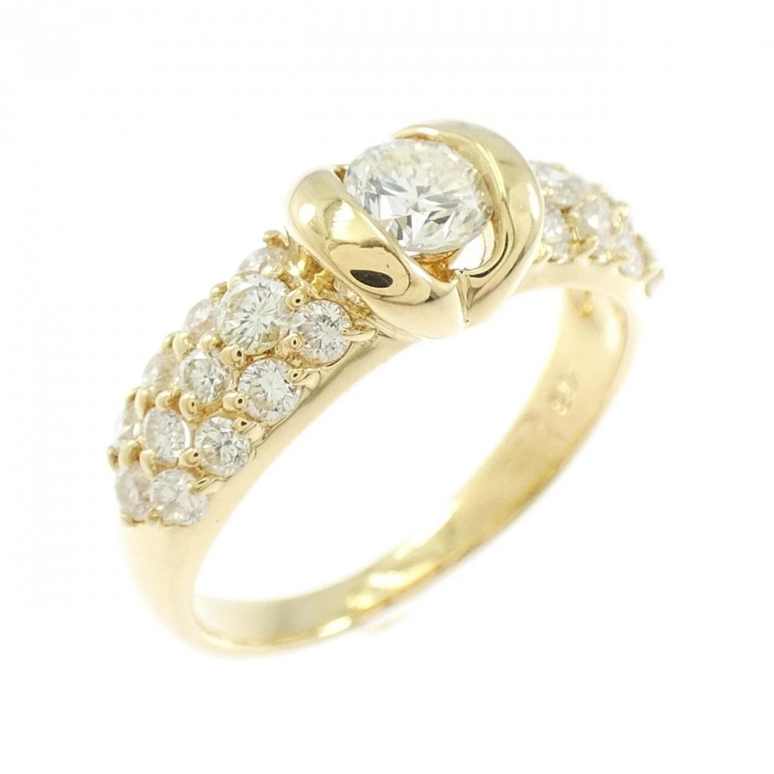 K18YG DIAMOND RING: K18YG Diamond Ring Brand: Unbranded Type/Style: Diamond Ring Material: 18K Yellow Gold, Main Stone/Creation Natural Color: Yellow Gold Size: US 5 3/4 Accessories: None Accessories Notice: When