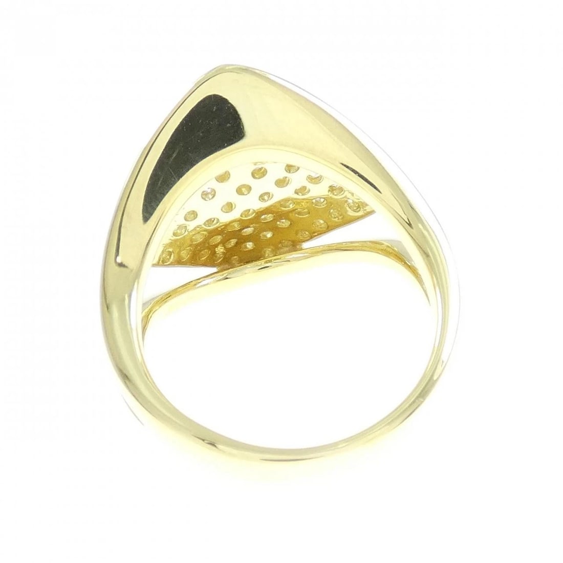 K18YG PAVE DIAMOND RING - 2