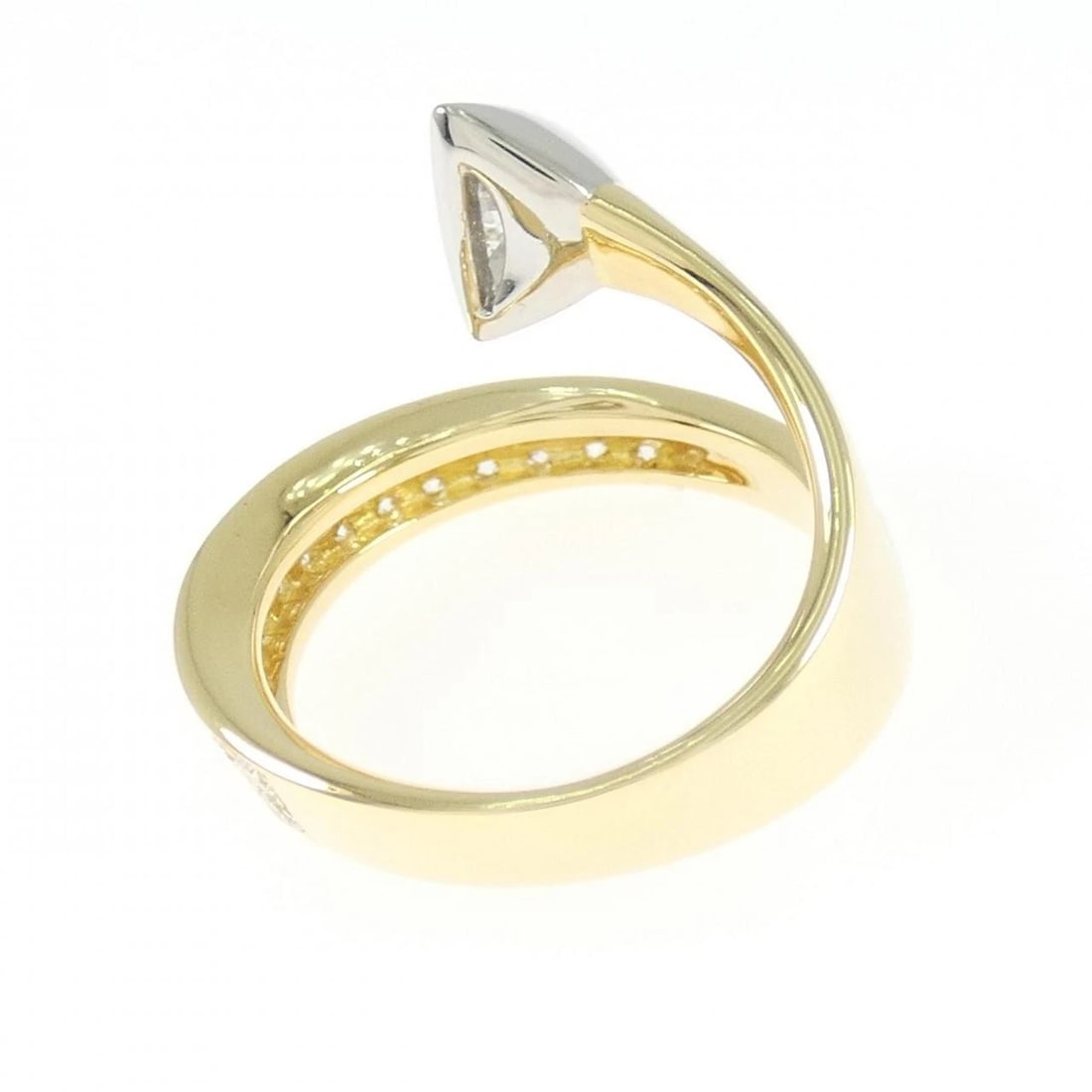 K18YG/PT900 DIAMOND RING - 3