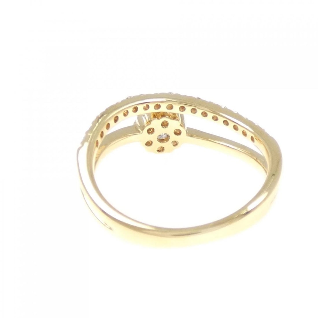 K18YG FLOWER DIAMOND RING - 2
