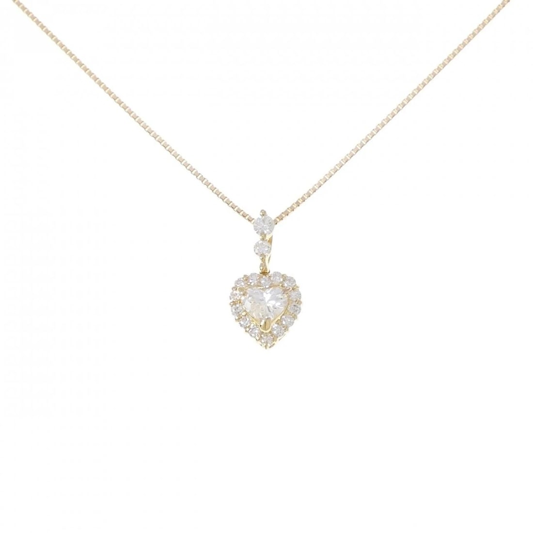 K18YG DIAMOND NECKLACE: K18YG Diamond Necklace Brand: Unbranded Type/Style: Necklace Material: K18YG, Main Stone/Creation Natural Color: YELLOW GOLD Size: 45cm Actual Size Pendant length approx. x width approx.: