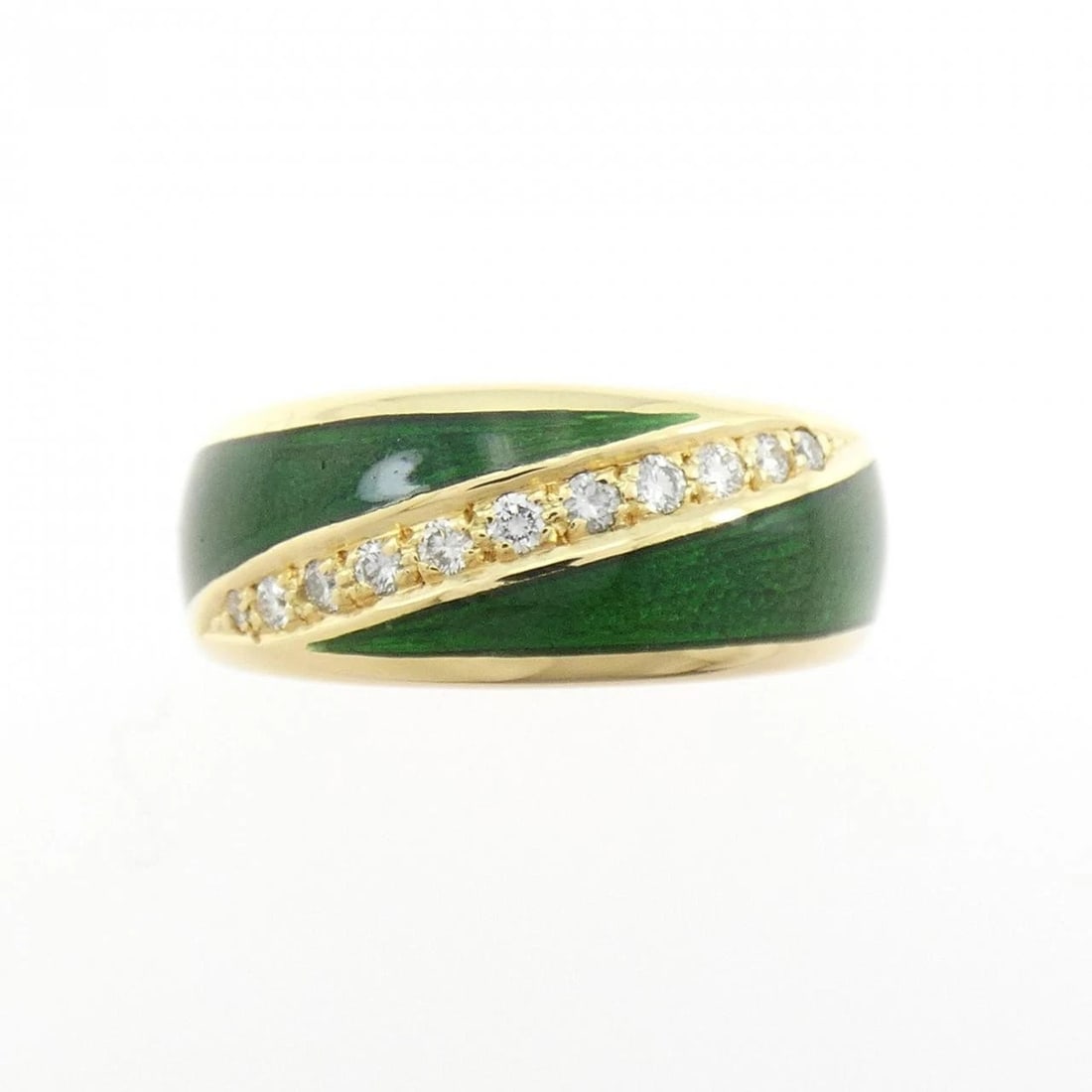 750YG ENAMEL RING - 2