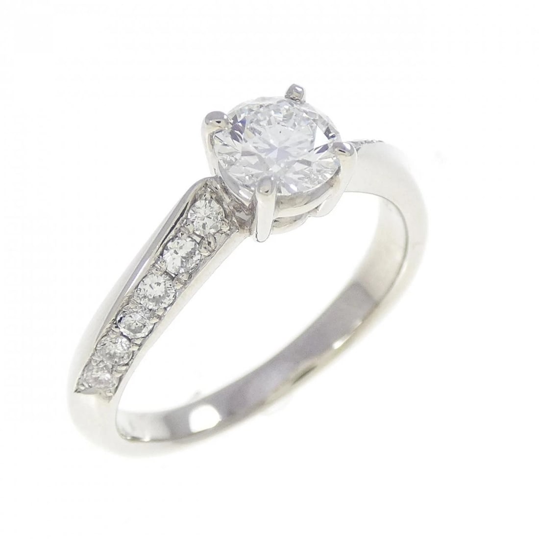 PT900 DIAMOND RING: PT900 Diamond Ring Brand: Unbranded Type/Style: ring Material: PT900, Main Stone/Creation Natural Color: Silver Size: US 5 3/4 Accessories: None Accessories Notice: When purchasing pre-own