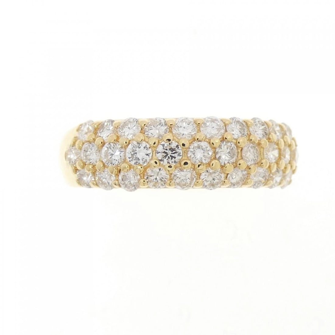 K18YG DIAMOND RING: K18YG Diamond Ring Brand: Unbranded Type/Style: Diamond Ring Material: K18YG, Main Stone/Creation Natural Color: YELLOW GOLD Size: US 6 Accessories: None Accessories Notice: When purchasing pre-owned