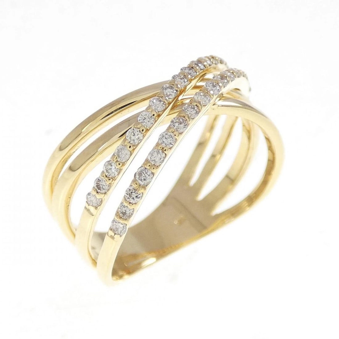 K18YG DIAMOND RING: K18YG Diamond Ring Brand: Unbranded Type/Style: Diamond ring Material: 18K Yellow Gold, Main Stone/Creation Natural Color: Yellow Gold Size: US 5 1/4 Accessories: None Accessories Notice: