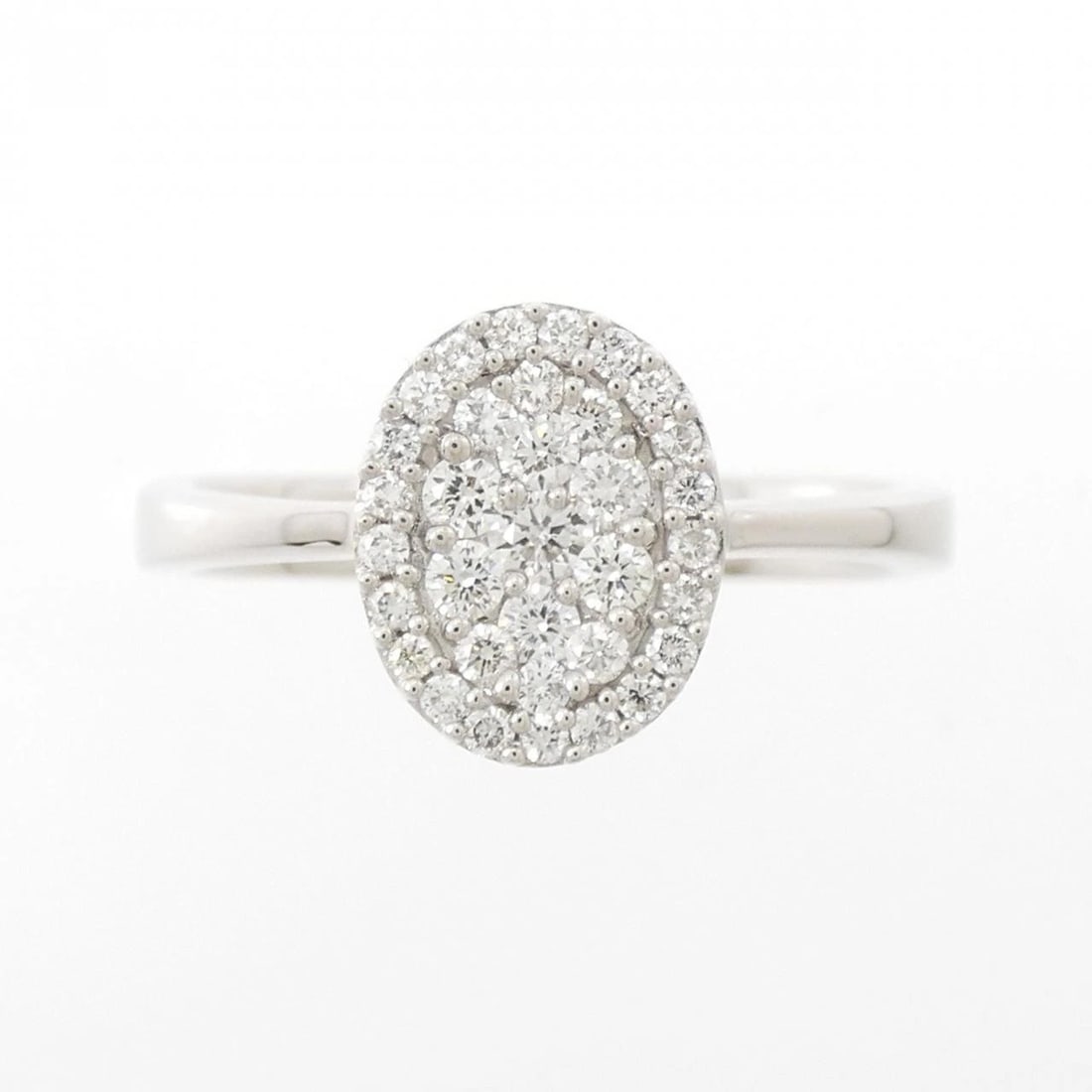 K18WG DIAMOND RING: K18WG Diamond Ring Brand: Unbranded Type/Style: Diamond ring Material: K18WG, Main Stone/Creation Natural Color: WG Size: US 12 Accessories: None Accessories Notice: When purchasing pre-owned goods,