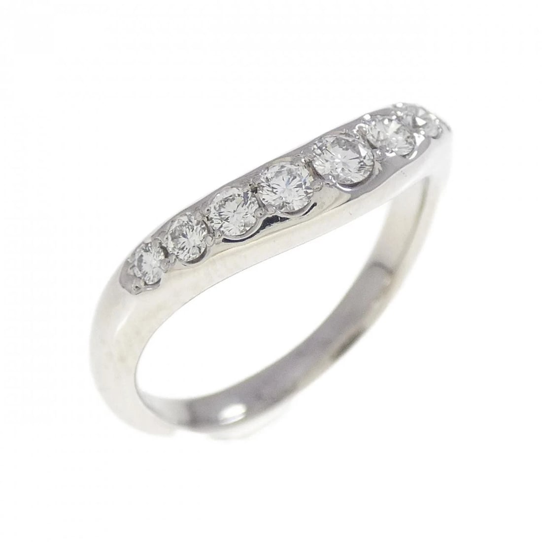 PT900 DIAMOND RING: PT900 Diamond Ring Brand: Unbranded Type/Style: Diamond Ring Material: PT900, Main Stone/Creation Natural Color: silver Size: US 4 Accessories: None Accessories Notice: When purchasing pre-owned