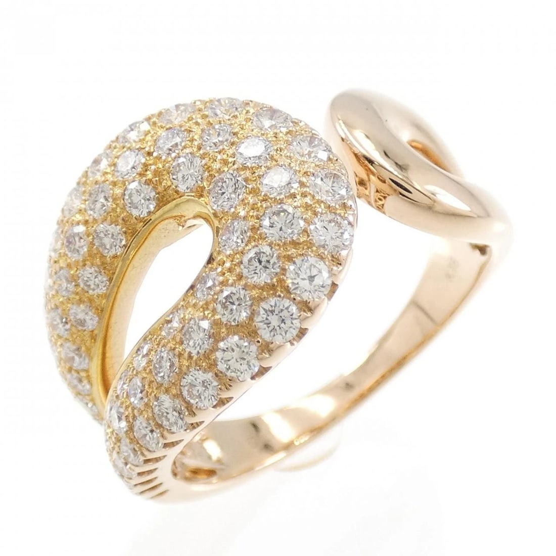 K18PG DIAMOND RING: K18PG Diamond Ring Brand: Unbranded Type/Style: Diamond ring Material: K18PG, Main Stone/Creation Natural Color: Pink gold Size: US 10.5 Accessories: None Accessories Notice: When purchasi