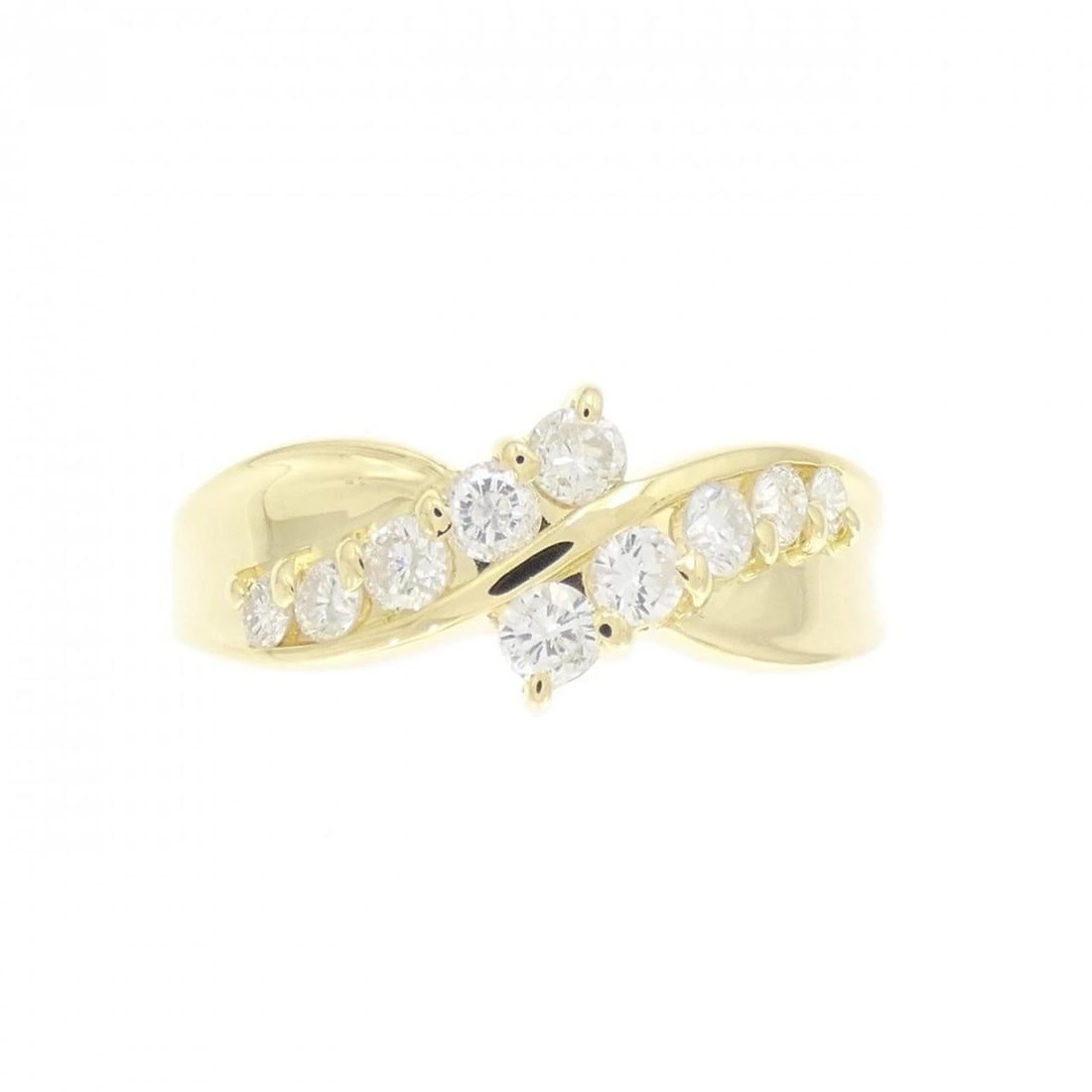 K18YG DIAMOND RING: K18YG Diamond Ring Brand: Unbranded Type/Style: Diamond Ring Material: 18K Yellow Gold, Main Stone/Creation Natural Color: Yellow Gold Size: US 6 1/4 Accessories: None Accessories Notice: When