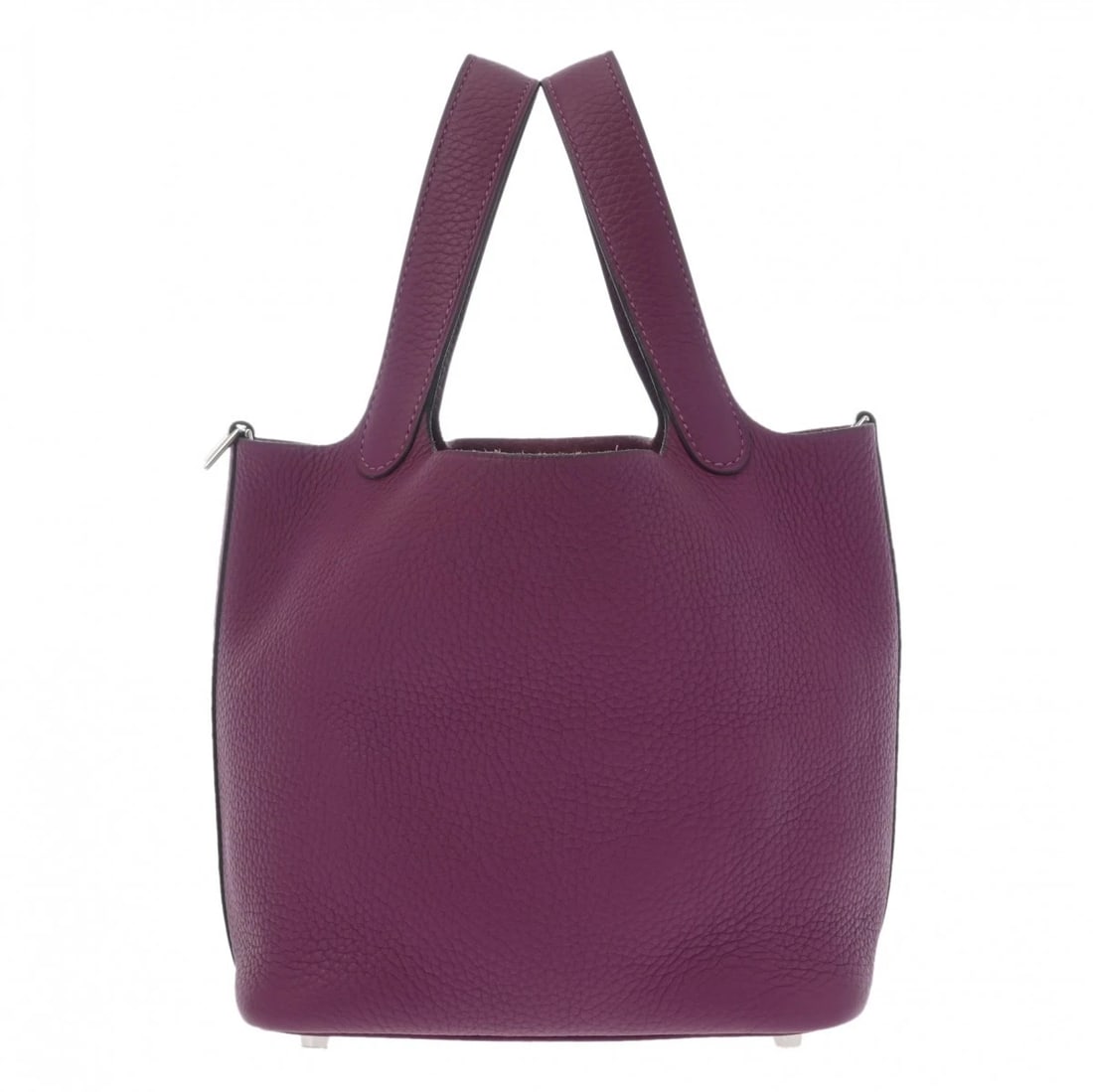 HERMES PICOTIN LOCK PM TAURILLON CLEMENCE ANEMONE HANDBAG: HERMES Picotin Lock PM Taurillon Clemence Anemone Handbag Brand: HERMES Type/Style: Handbag Material: Taurillon Clemence Color: Anemone ? SilverMetal Size: H:about 7.1inch W:about 7.1inch D:about