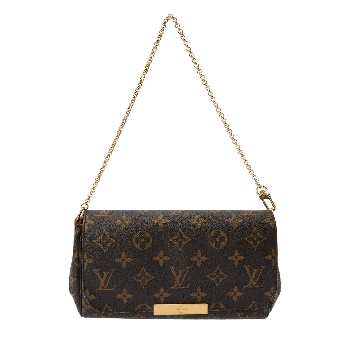 LOUIS VUITTON FAVORIT PM MONOGRAM CANVAS BROWN: LOUIS VUITTON Favorit PM Monogram canvas Brown Brand: LOUIS VUITTON Type/Style: Shoulder Bag Material: Monogram canvas Color: Brown Size: H:about 5.3inch W:about 8.3inch D:about 2.0inch Accessorie