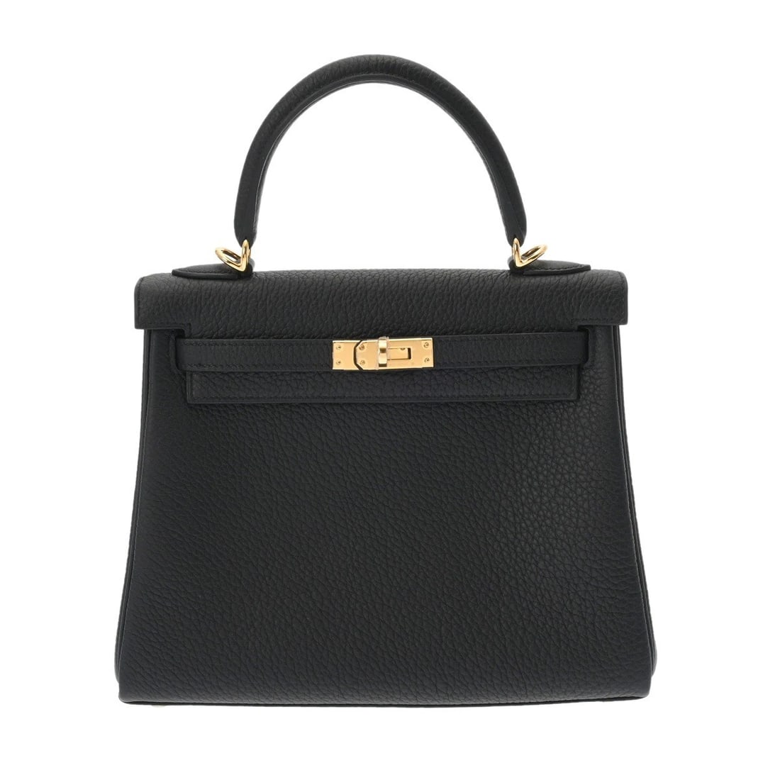 HERMES KELLY 25 INNER STITCH 2WAY TOGO BLACK HANDBAG (1 of 6)