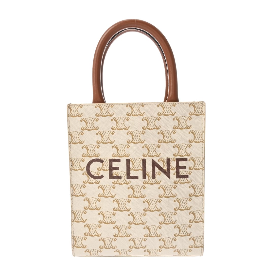 CELINE MINI VERTICAL COVER 2WAY TRIOMPHE CANVAS/CALF WHITE: CELINE Mini Vertical Cover 2WAY triomphe canvas/calf white Brand: CELINE Type/Style: Handbag Material: triomphe canvas/calf Color: white Size: H:about 7.9inch W:about 6.7inch D:about 2.4inch