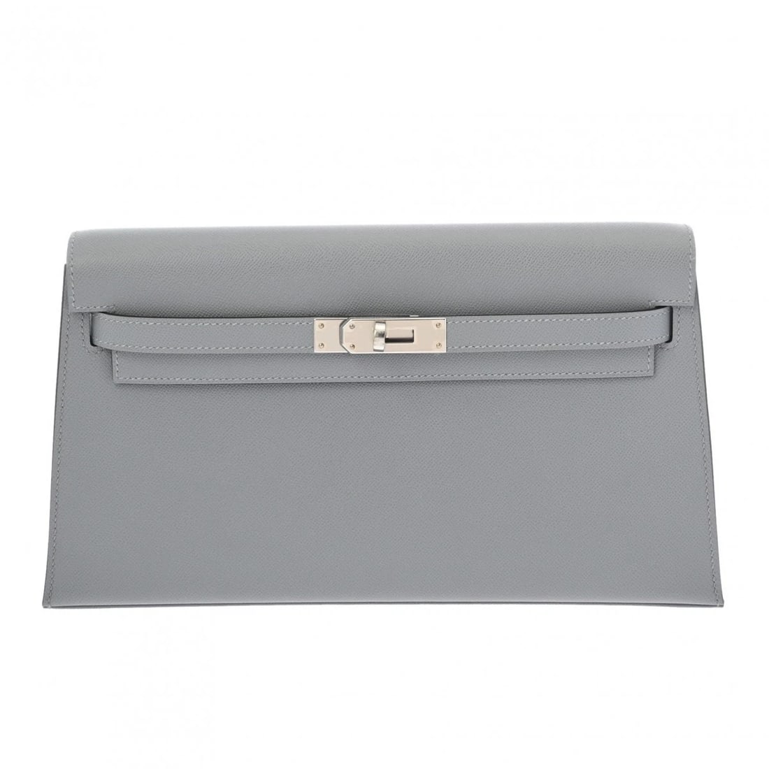 HERMES KELLY ELAN VEAU EPSOM GREEN PANTAN CLUTCH BAG: HERMES Kelly Elan Veau Epsom Green Pantan Clutch bag Brand: HERMES Type/Style: Clutch bag Material: Veau Epsom Color: Green Pantan ? SilverMetal Size: H:about 6.3inch W:about 11.0inch (Bottom) D:about