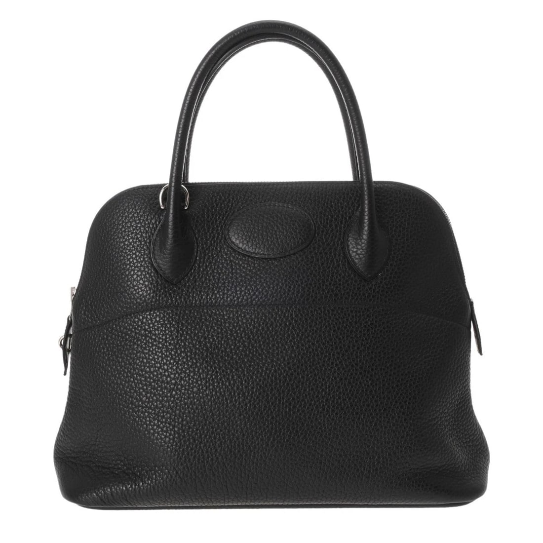 HERMES BORED 31 TAURILLON CLEMENCE BLACK HANDBAG: HERMES Bored 31 Taurillon Clemence black Handbag Brand: HERMES Type/Style: Handbag Material: Taurillon Clemence Color: black ? SilverMetal Size: H:about 9.1inch (Center) W:about 12.0inch (Bottom)