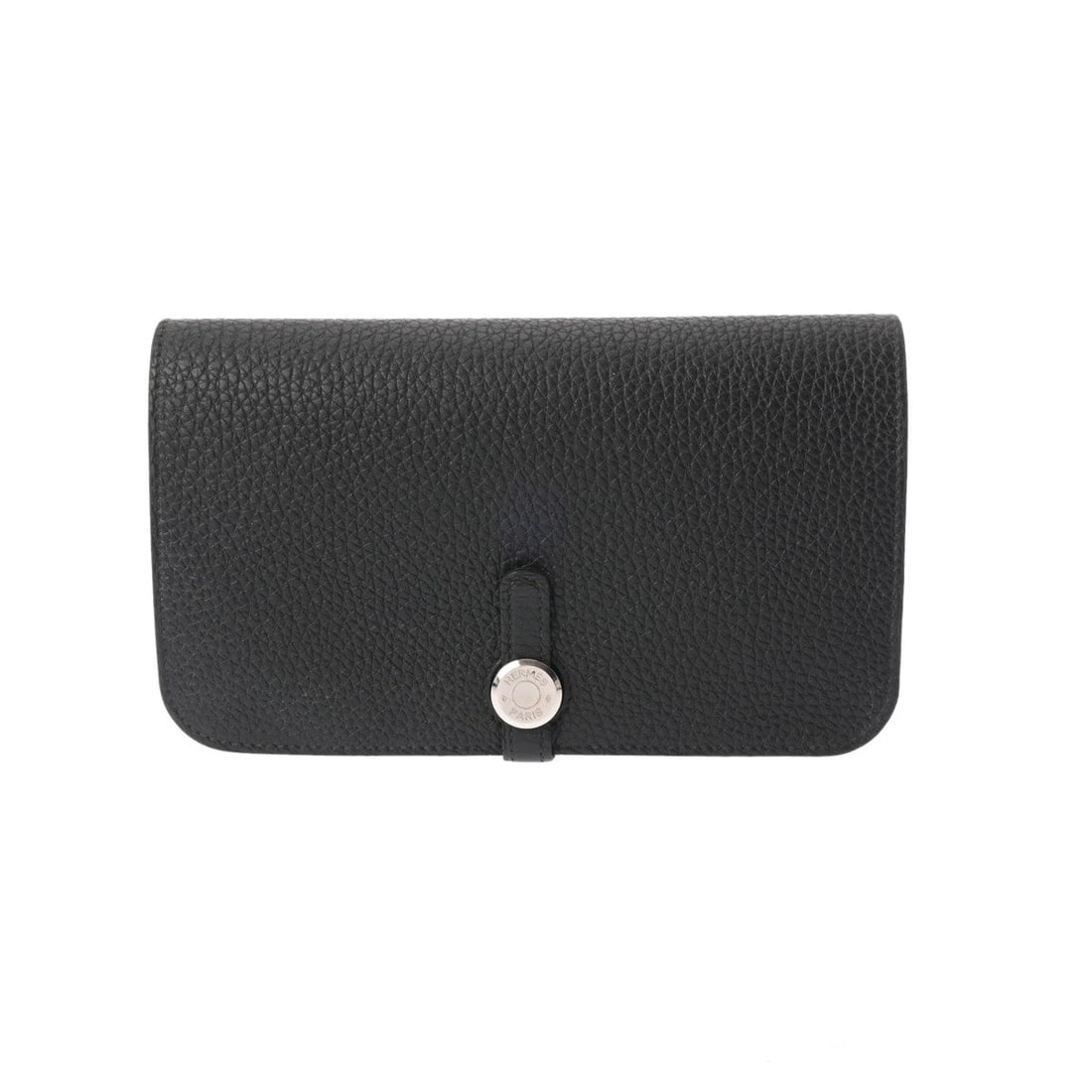 HERMES DOGON GM TOGO BLACK UNISEX PURSE: HERMES Dogon GM Togo black unisex Purse Brand: HERMES Type/Style: Purse Material: Togo Color: black Size: H:about 4.7inch W:about 7.9inch Accessories: None Accessories Notice: When purchasing