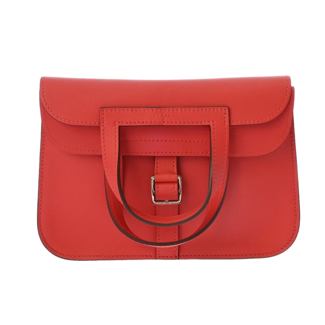 HERMES ARZAN MINI VAUX SWIFT ROUGE TOMATO HANDBAG: HERMES Arzan Mini Vaux Swift Rouge tomato Handbag Brand: HERMES Type/Style: Handbag Material: Vaux Swift Color: Rouge tomato ? SilverMetal Size: H:about 6.3inch W:about 8.5inch D:about 2.6inch