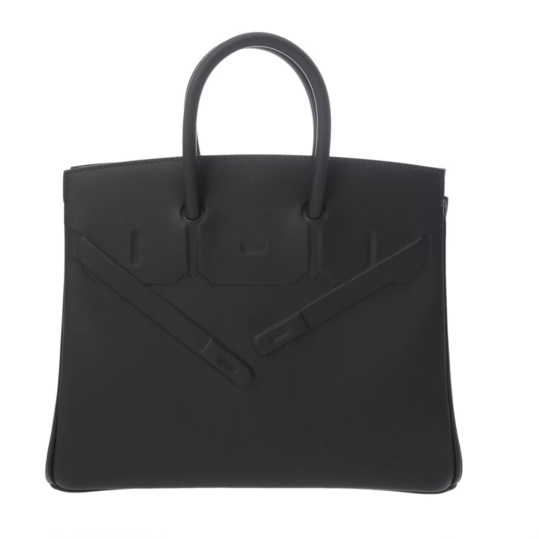 HERMES BIRKIN 25 SHADOW VAUX SWIFT CAVAN HANDBAG: HERMES Birkin 25 Shadow Vaux Swift Cavan Handbag Brand: HERMES Type/Style: Handbag Material: Vaux Swift Color: Cavan ? SilverMetal Size: H:about 7.9inch W:about 9.8inch D:about 5.1inch Accessories: