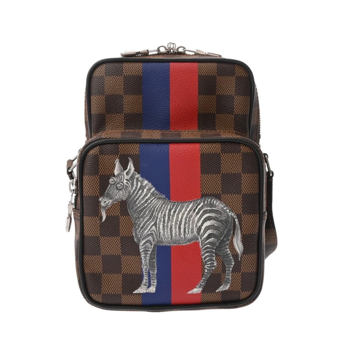 LOUIS VUITTON CHAPMAN DAMIER CANVAS BROWN: LOUIS VUITTON Chapman Damier canvas Brown Brand: LOUIS VUITTON Type/Style: Shoulder Bag Material: Damier canvas Color: Brown ? SilverMetal Size: H:about 8.3inch W:about 5.9inch D:about 2.0inch