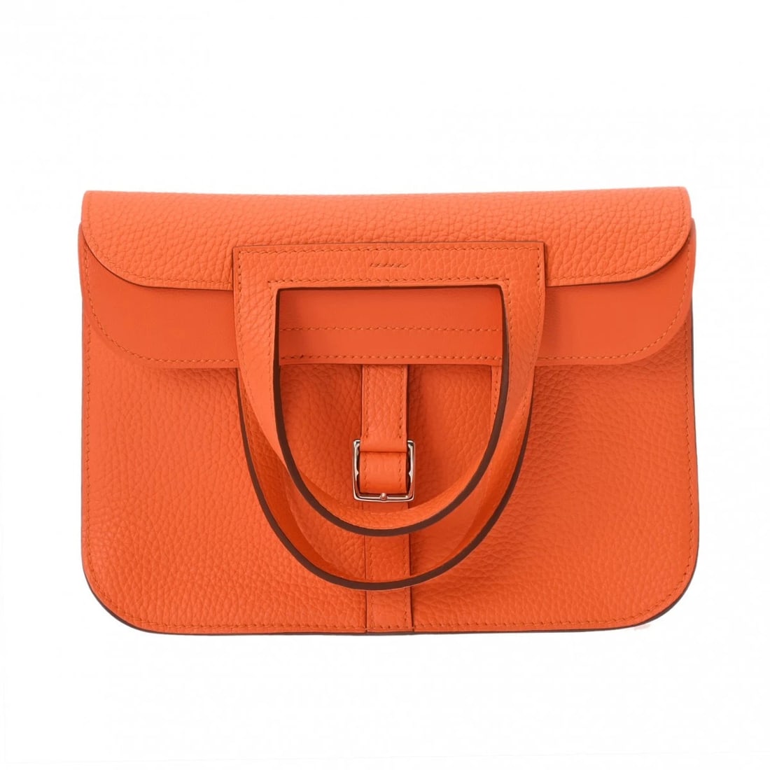 HERMES ARZAN 25 TAURILLON CLEMENCE ORANGE MINYAN HANDBAG: HERMES Arzan 25 Taurillon Clemence orange minyan Handbag Brand: HERMES Type/Style: Handbag Material: Taurillon Clemence Color: orange minyan ? SilverMetal Size: H:about 6.3inch W:about 9.6inch D:about