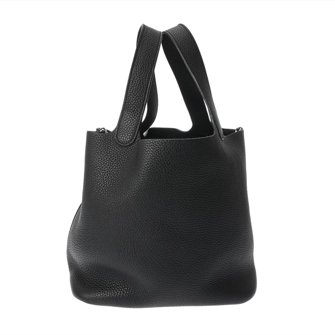 HERMES PICOTIN LOCK MM TAURILLON CLEMENCE BLACK HANDBAG: HERMES Picotin Lock MM Taurillon Clemence black Handbag Brand: HERMES Type/Style: Handbag Material: Taurillon Clemence Color: black ? SilverMetal Size: H:about 8.7inch W:about 8.7inch D:about 6.9inch 