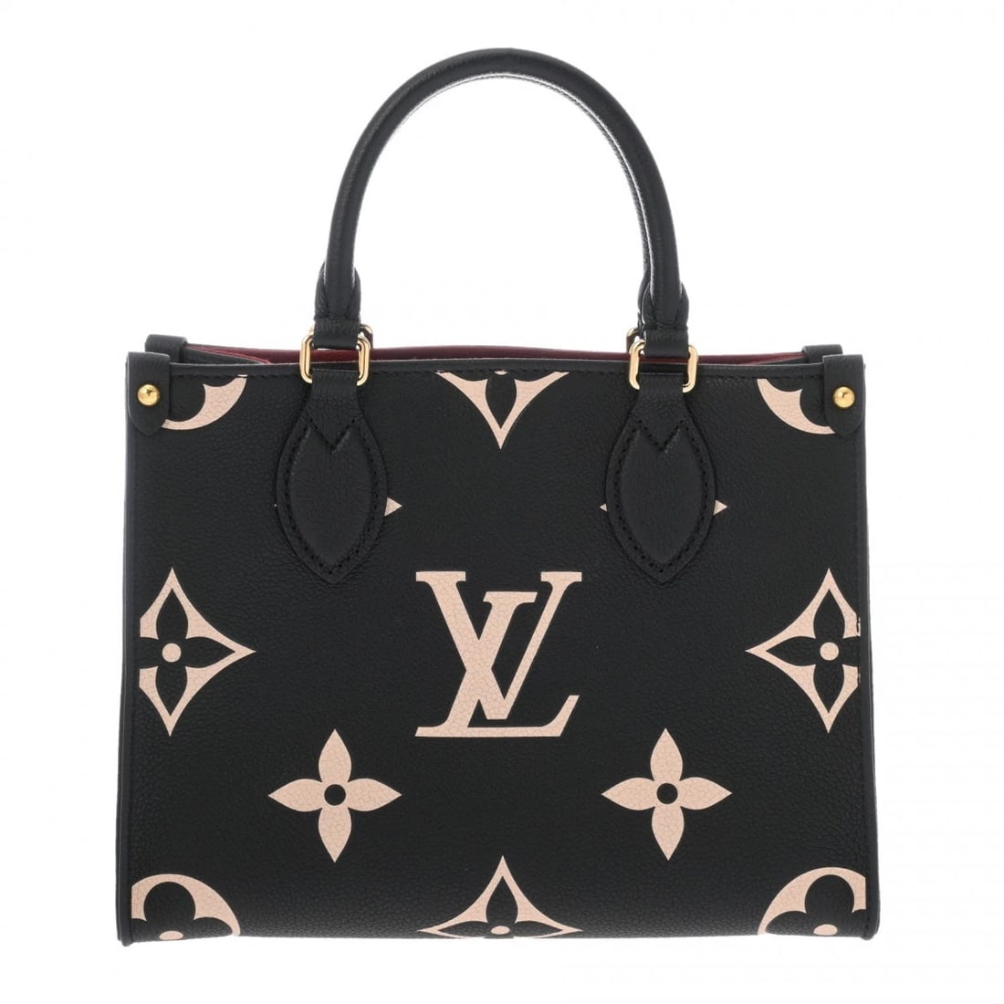 LOUIS VUITTON PM 2WAY BICOLOR MONOGRAM EMPREINTE LEATHER: LOUIS VUITTON PM 2WAY Bicolor Monogram Empreinte leather Brand: LOUIS VUITTON Type/Style: Handbag Material: leather Color: Black / beige Size: H:about 7.5inch W:about 9.8inch D:about 4.1inch